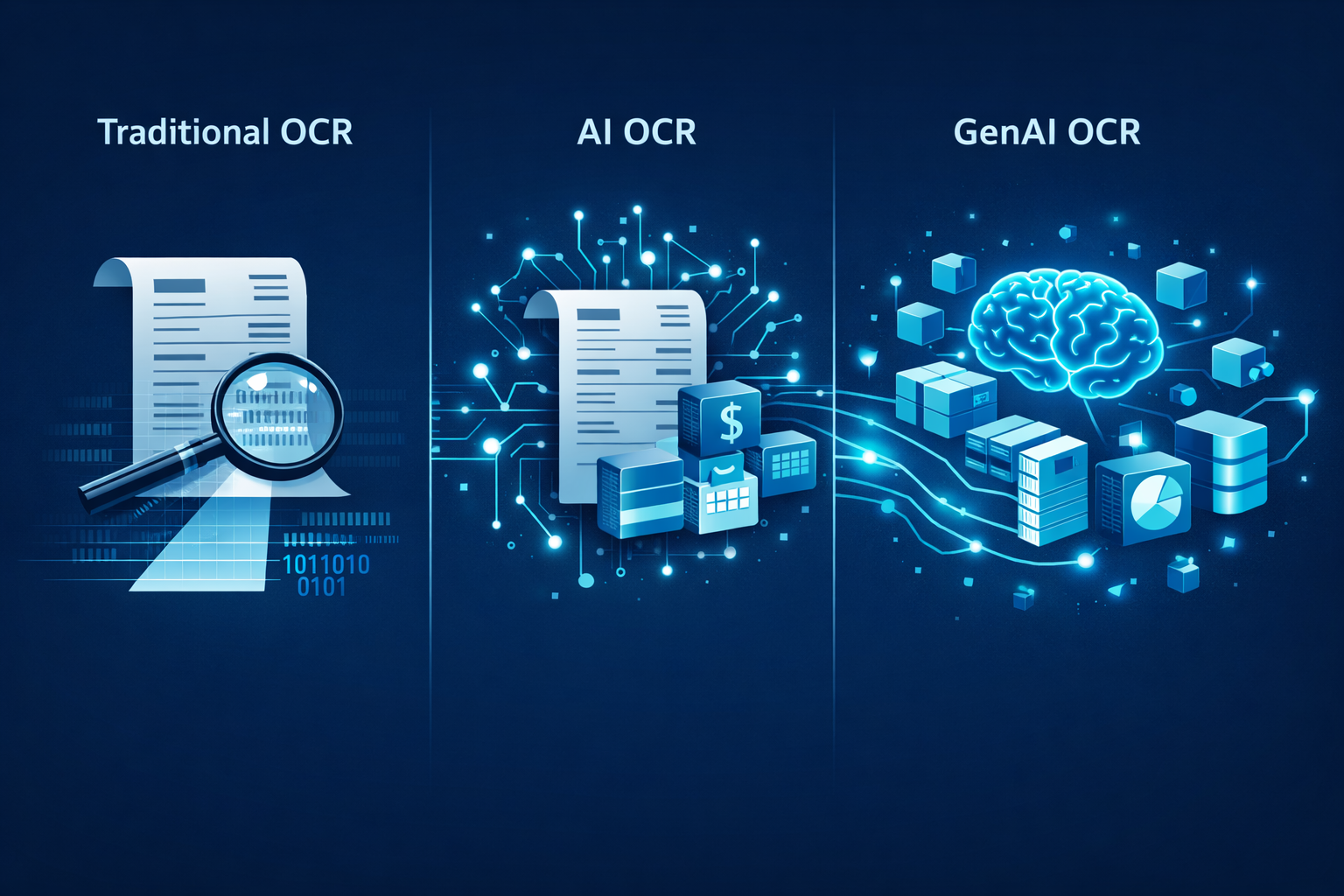 Traditional OCR vs AI OCR vs GenAI OCR: A Guide for Financial Document Extraction